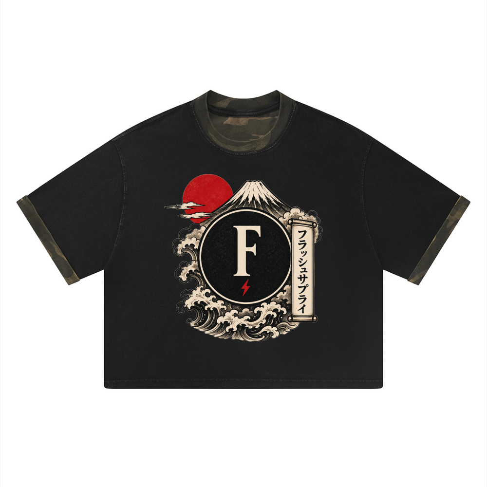 Dreams of Fuji Boxy Panel Tee · KishinArt
