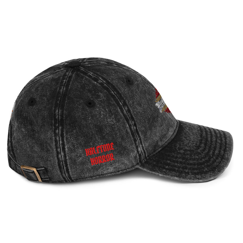Half-Tone Horror Vintage Embroidered Cap — Nathan Murphy x Flash Supply Co.